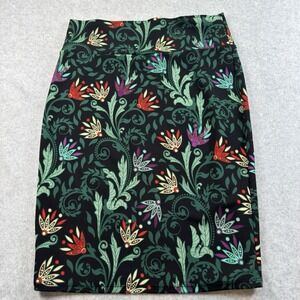 LuLaRoe Women's Large Floral Spring Pull On Pencil Skirt